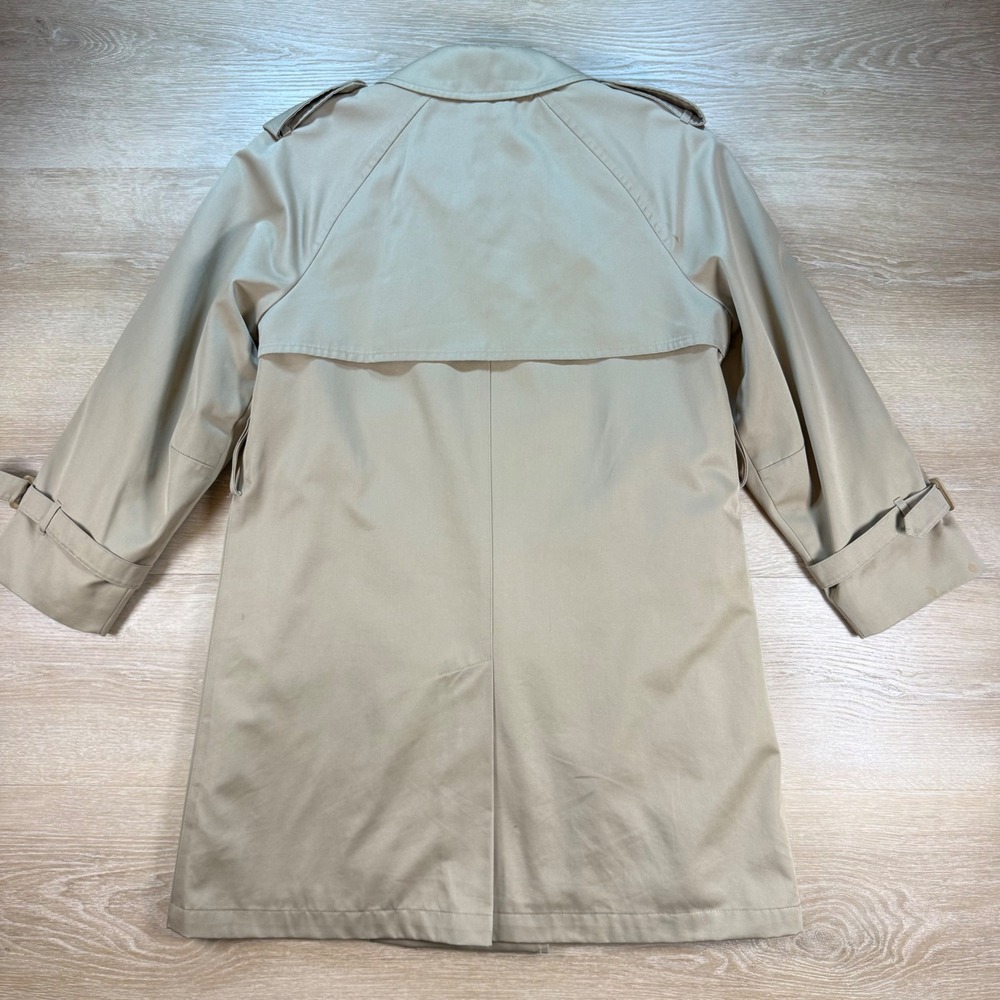 Vintage London Fog Trench Coat Women Size 8 Academia Chic Double Breasted Lined - Picture 3 of 15